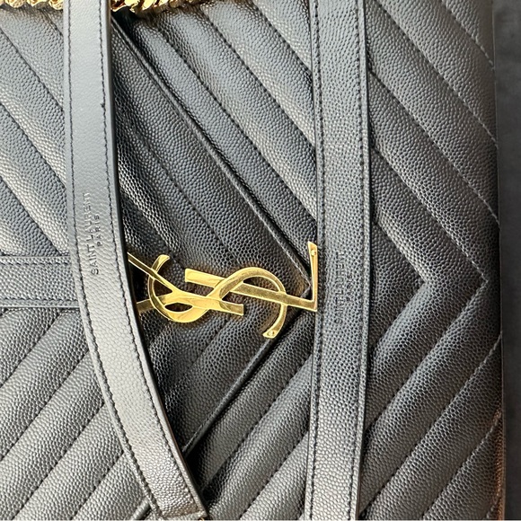 YSL Large Monogram Matelasse Envelope Bag - Saint Laurent - Picture 8 of 12